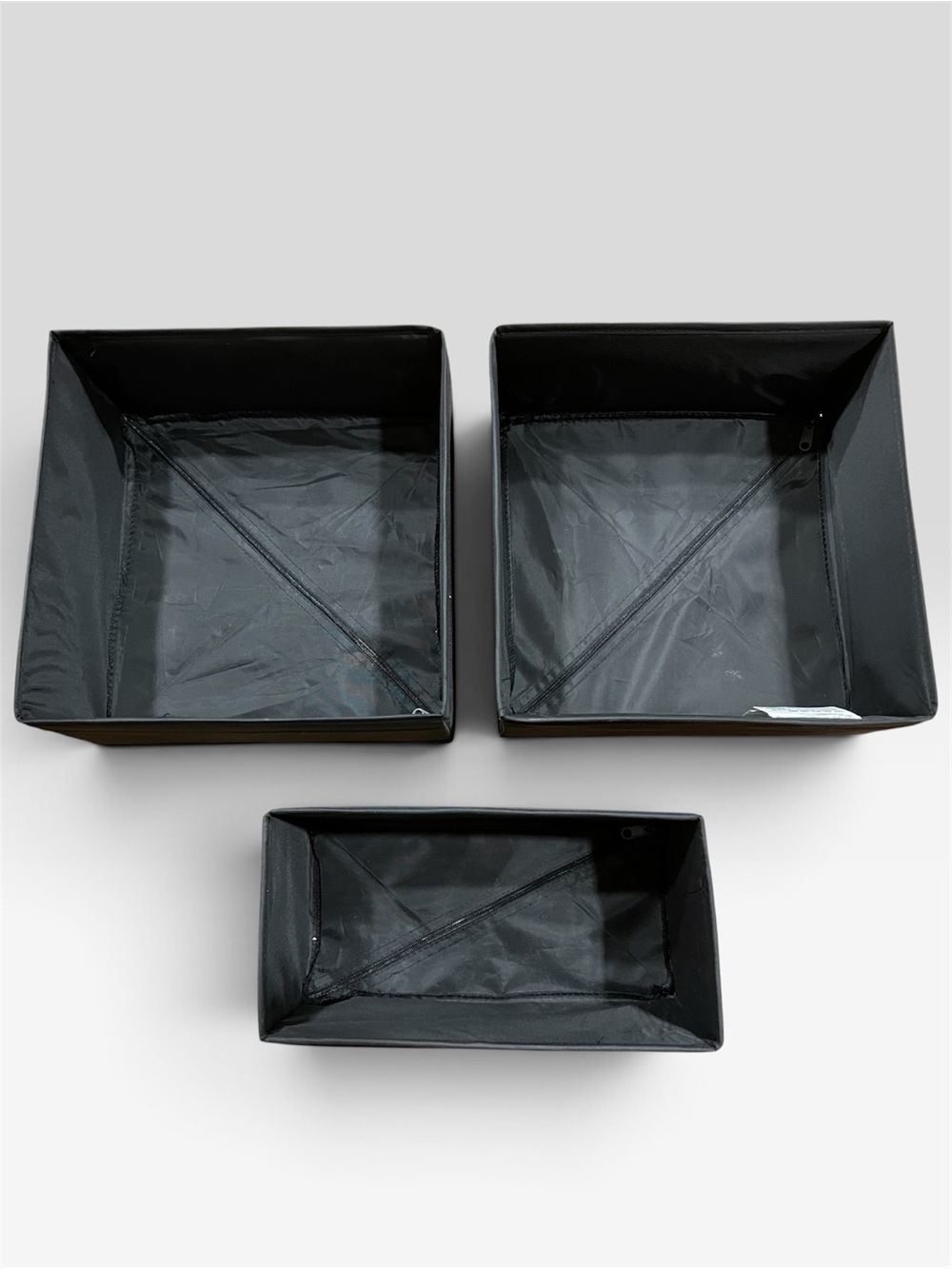 IKEA Skubb Foldable Black Fabric Storage Bins - Set of 3